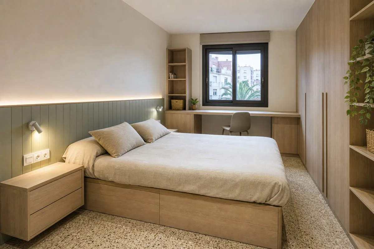 Detalle orientativo de materiales para cabeceros de cama a medida